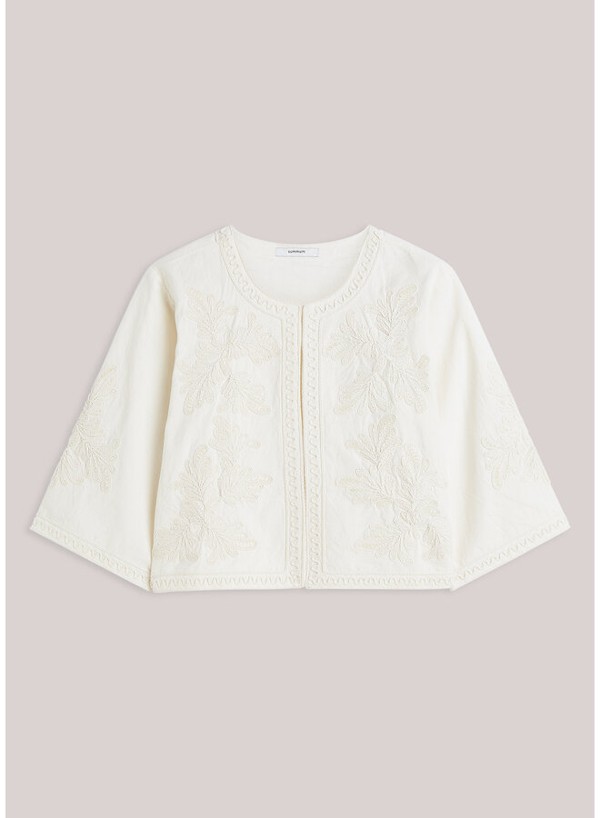 1s1304-12470 122 Summum Jacket Embroidery  Ivory