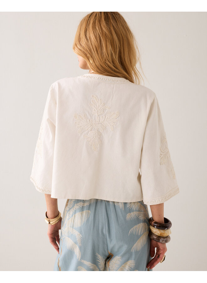 1s1304-12470 122 Summum Jacket Embroidery  Ivory