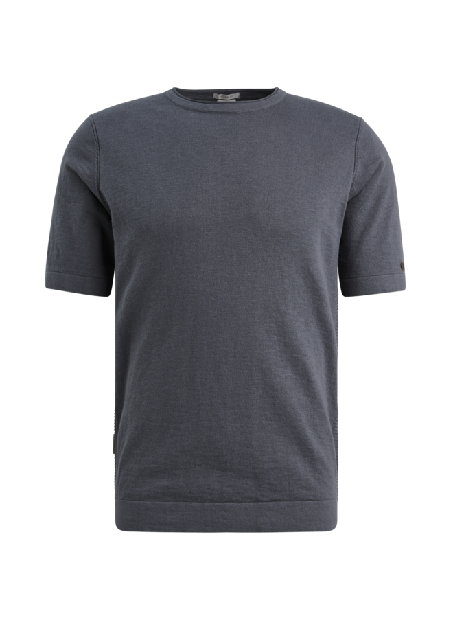 CTSS2604592 9117 Cast Iron Short sleeve r-neck regular fit cotton slub Turbulence