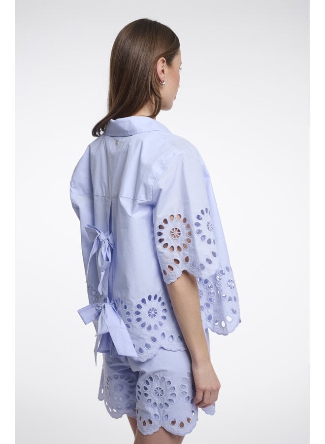 Kaate.7002624 Rino & Pelle Short sleeve blouse with button closure  Light blue