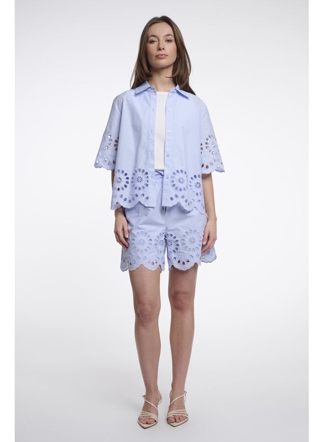 Kaate.7002624 Rino & Pelle Short sleeve blouse with button closure  Light blue