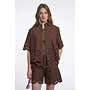 Kaate.7002624 Rino & Pelle Short sleeve blouse with button closure  Dark brown