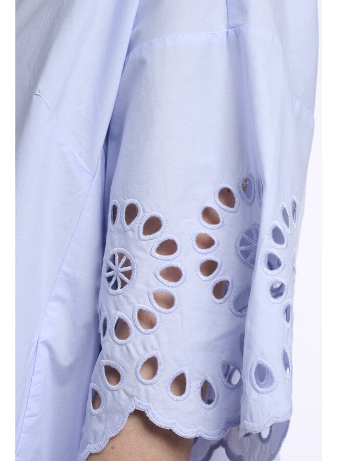 CeylinRegular.7002624 Rino & Pelle Regular length wide dress with sleeve detail  Light blue