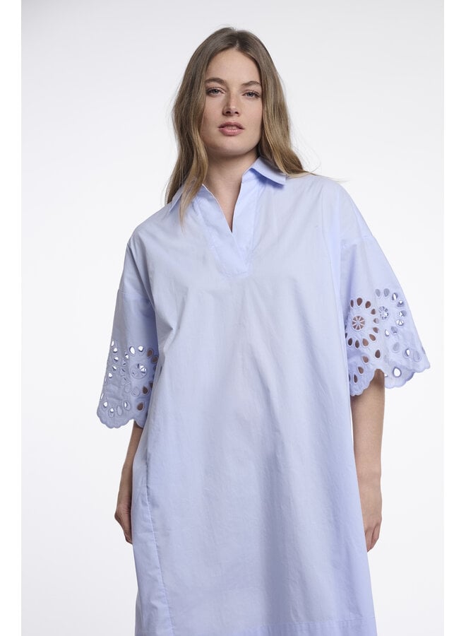 CeylinRegular.7002624 Rino & Pelle Regular length wide dress with sleeve detail  Light blue