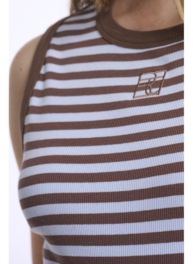 Arza.7002624 Rino & Pelle Tanktop  Blue brown striped