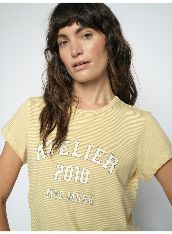 178960 107 Mos Mosh MMCamp O-SS Stripe Tee Rattan