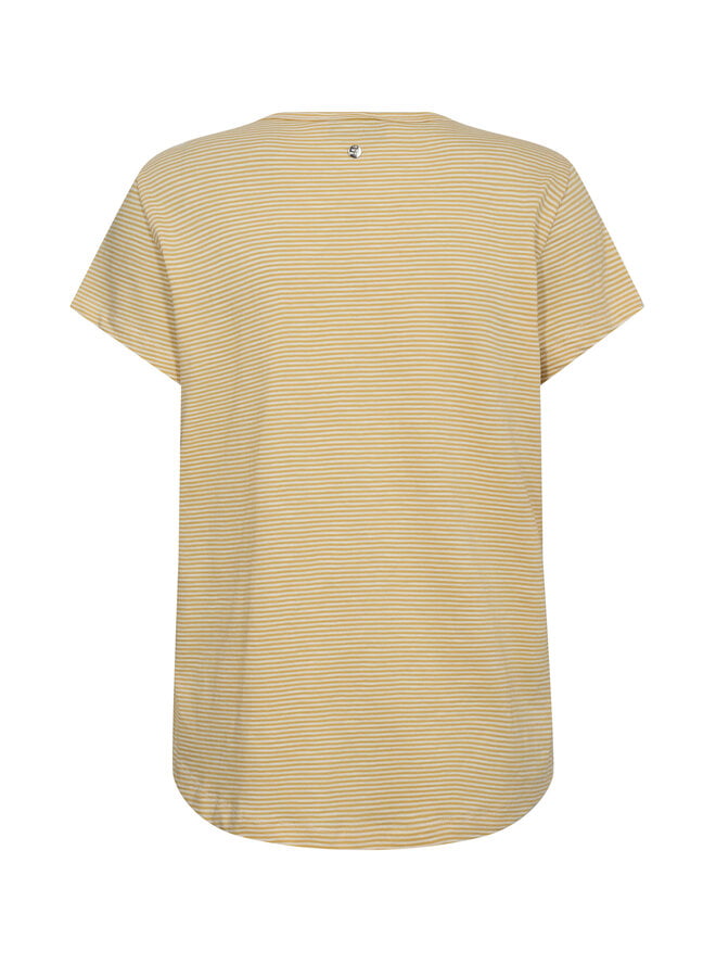 178960 107 MosMosh MMCamp O-SS Stripe Tee Rattan