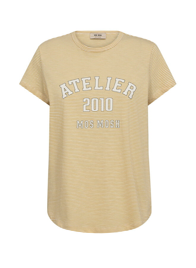 178960 107 MosMosh MMCamp O-SS Stripe Tee Rattan