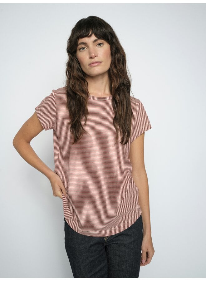 178965 272 Mos Mosh MMCampa O-SS Stripe Tee Cowhide