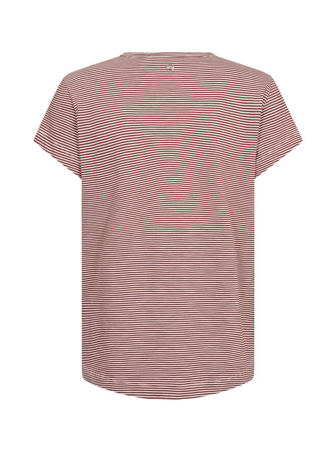 178965 272 MosMosh MMCampa O-SS Stripe Tee Cowhide
