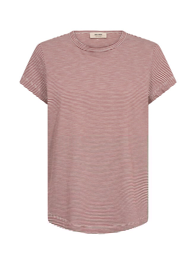 178965 272 MosMosh MMCampa O-SS Stripe Tee Cowhide