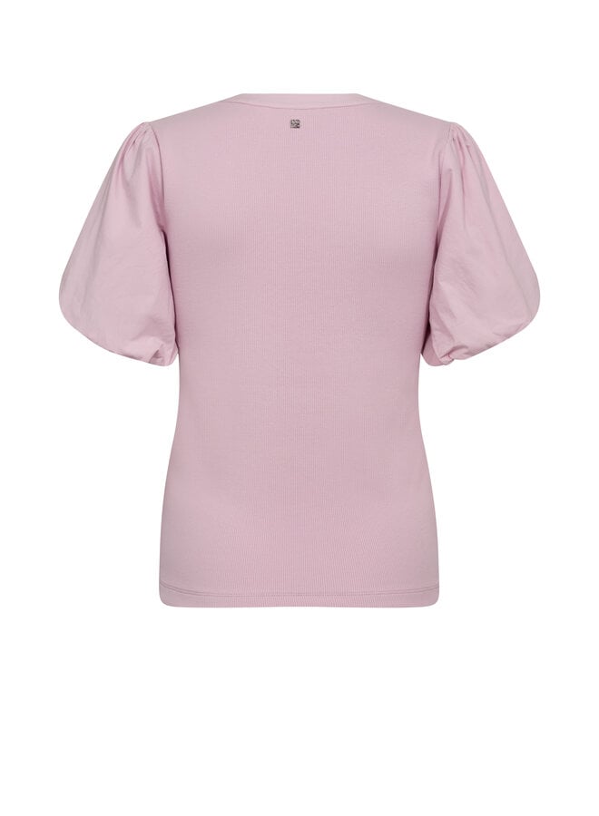 179020 247 MosMosh MMJada V-SS Puff Tee Fragrant Lilac