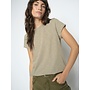 178965 766 MosMosh MMCampa O-SS Stripe Tee Burnt Olive