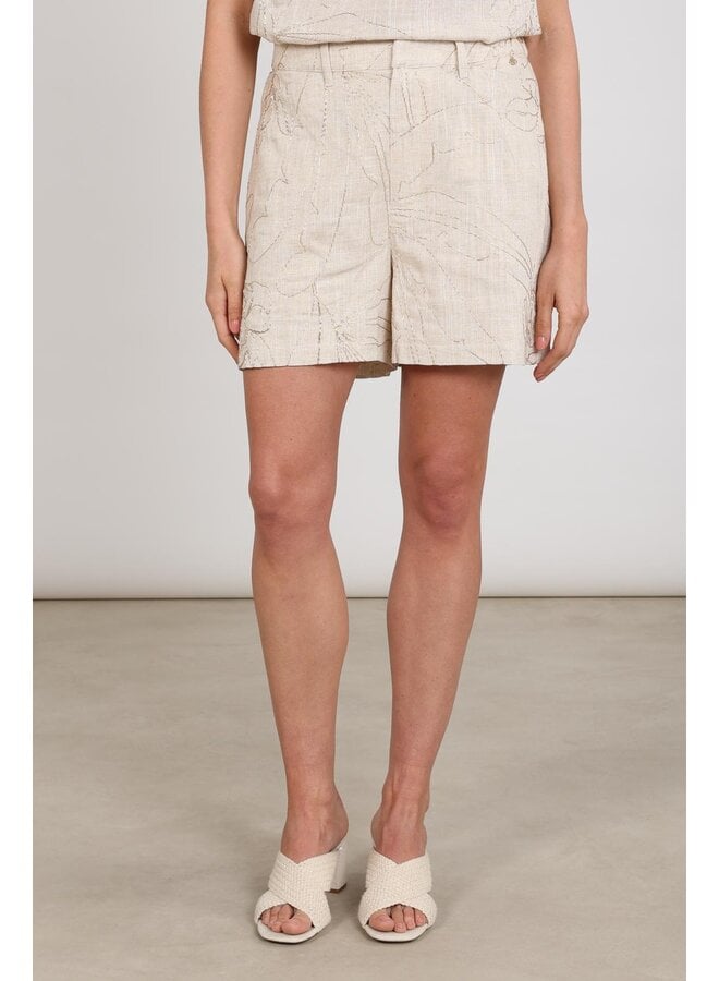 NKS09052 9 Nukus Dagmar Short Embroidery Sand