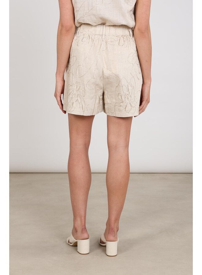 NKS09052 9 Nukus Dagmar Short Embroidery Sand