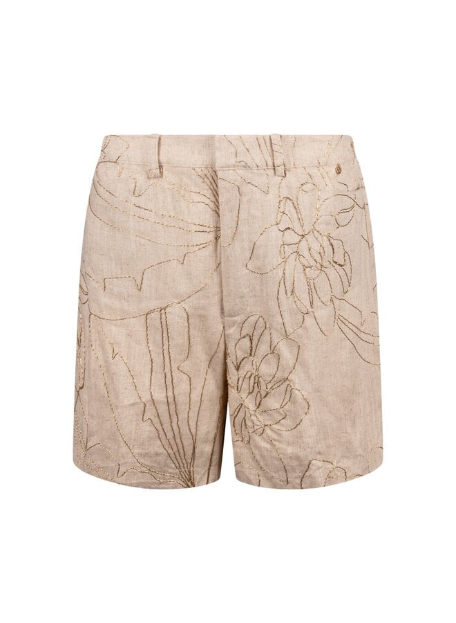 NKS09052 9 Nukus Dagmar Short Embroidery Sand