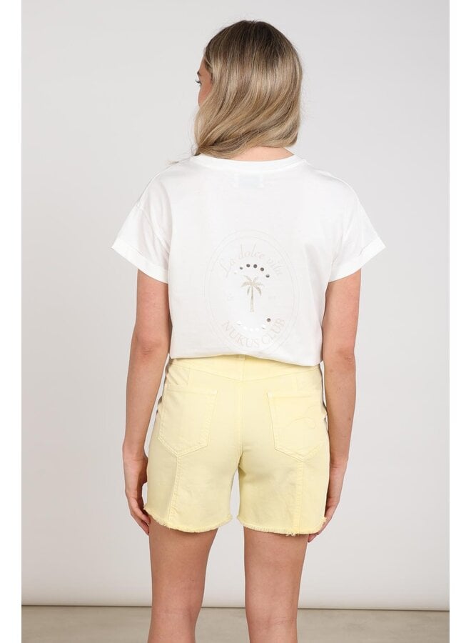 NKS04016 17 Nukus Sammie Shirt Backprint Off White