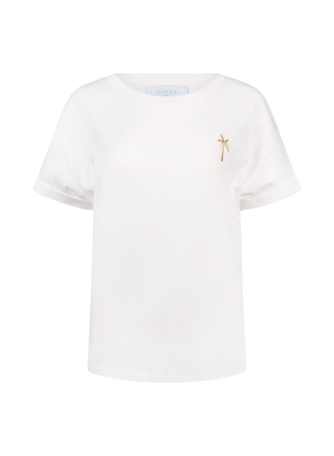 NKS04016 17 Nukus Sammie Shirt Backprint Off White