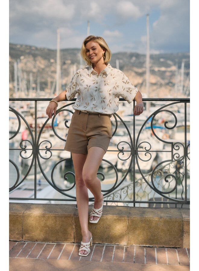 NKS02207 126 Nukus Britt Blouse Embroidery Offwhite/Gold