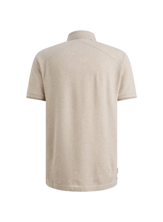 CPSS2604864 8023 Cast Iron Short sleeve polo slim fit popcorn jersey melange Aluminum