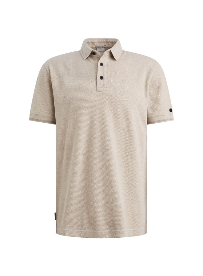 CPSS2604864 8023 Cast Iron Short sleeve polo slim fit popcorn jersey melange Aluminum