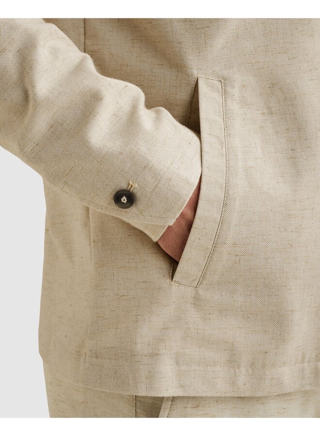 VBL2604190 7014 Vanguard Blazer Jacket Linen blend Shacket Silver Birch