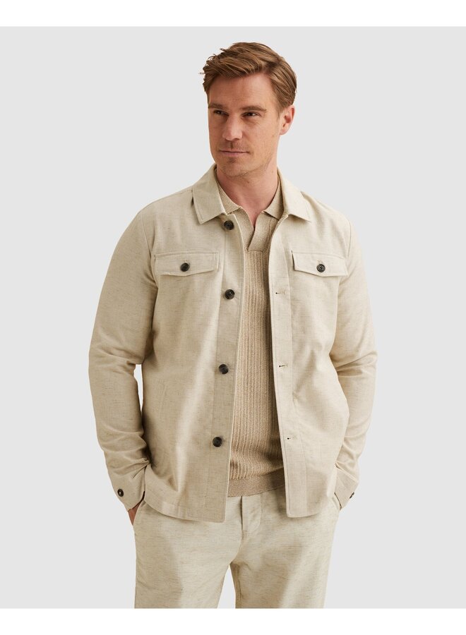 VBL2604190 7014 Vanguard Blazer Jacket Linen blend Shacket Silver Birch