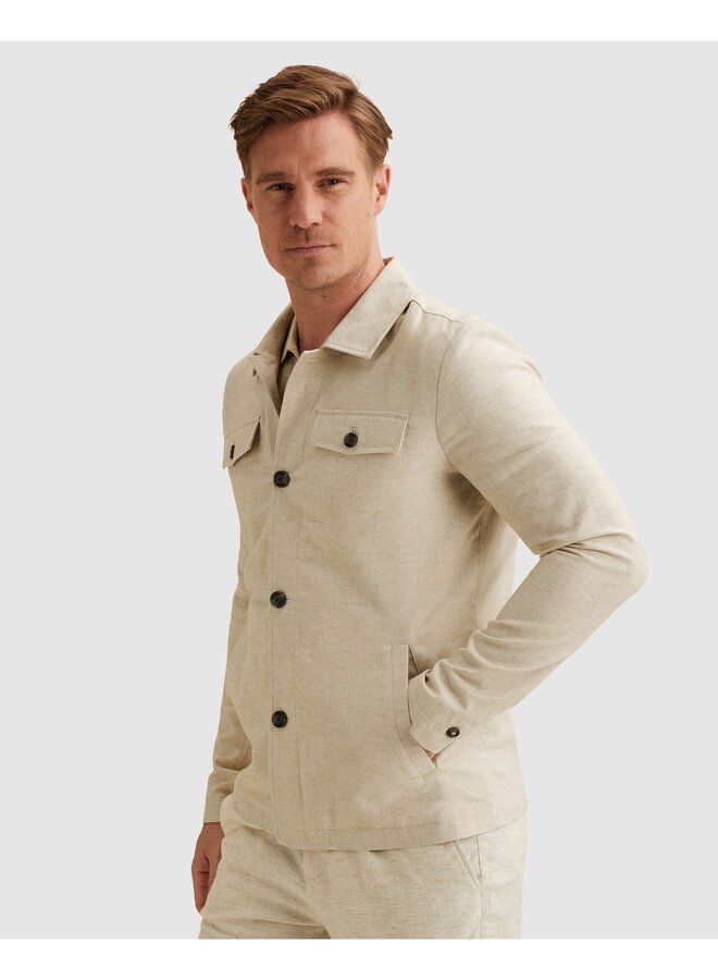 VBL2604190 7014 Vanguard Blazer Jacket Linen blend Shacket Silver Birch