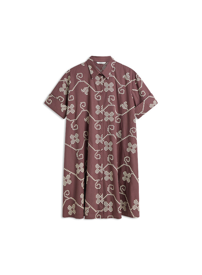 5s1661-12446 334 Summum Dress Cotton embroidered  Deepfig