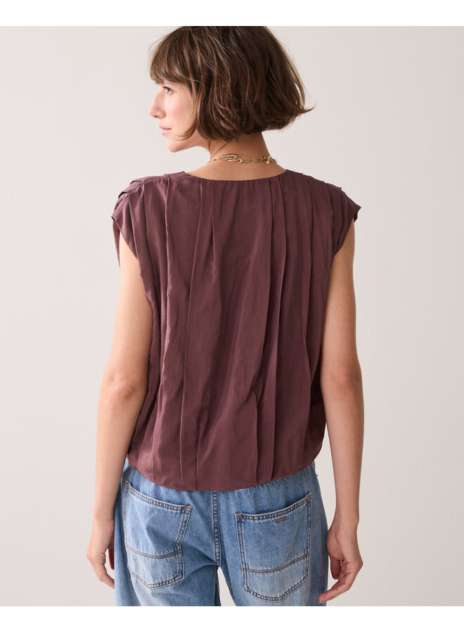 2s3483-12370 334 Summum Blouse sleeveless Viscose cotton  Deepfig