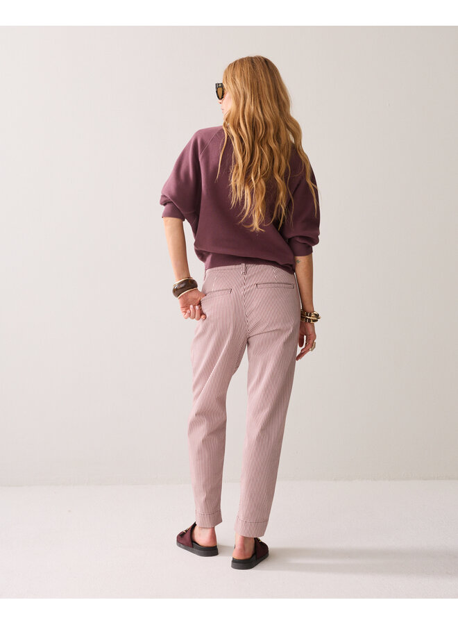 4s2988-12478 334 Summum Chino pant Printed stripe twill  Deepfig