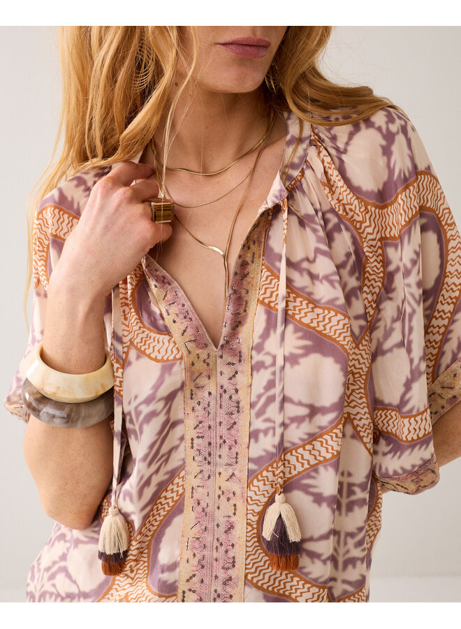 2s3284-12121 120 Summum Top Art deco print  Multicolour