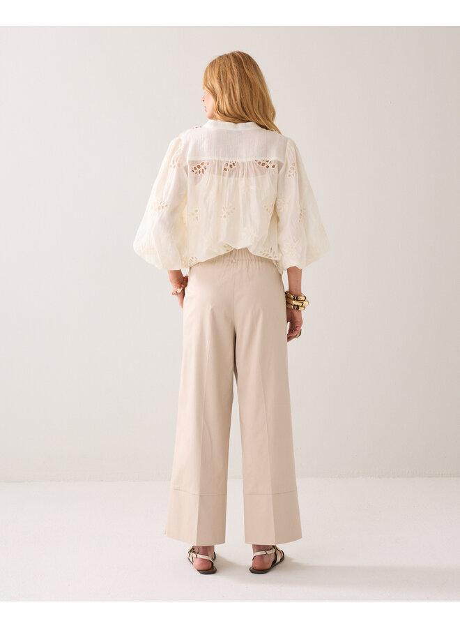 4s2808-11816 702 Summum Trousers Cotton stretch  - Pebble beige