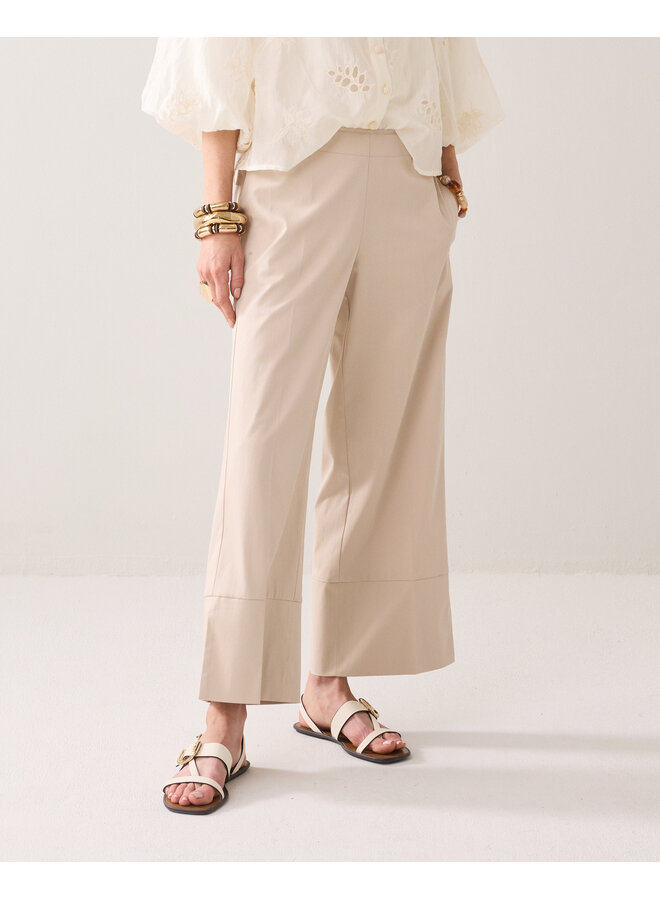4s2808-11816 702 Summum Trousers Cotton stretch  - Pebble beige