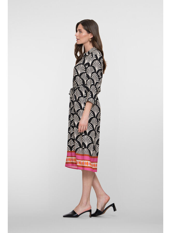 67402-20 999 Geisha dress black/pink
