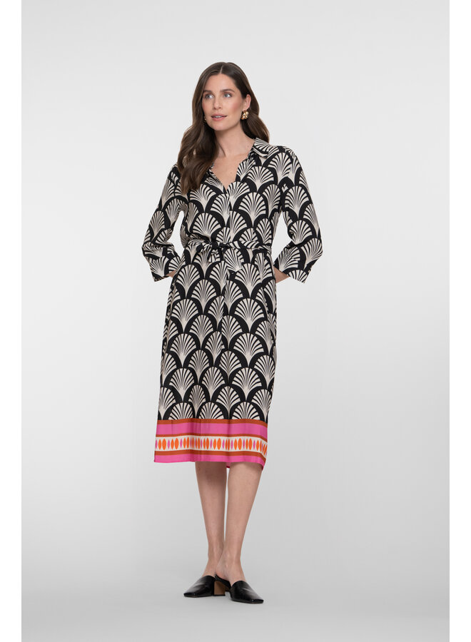 67402-20 999 Geisha dress black/pink