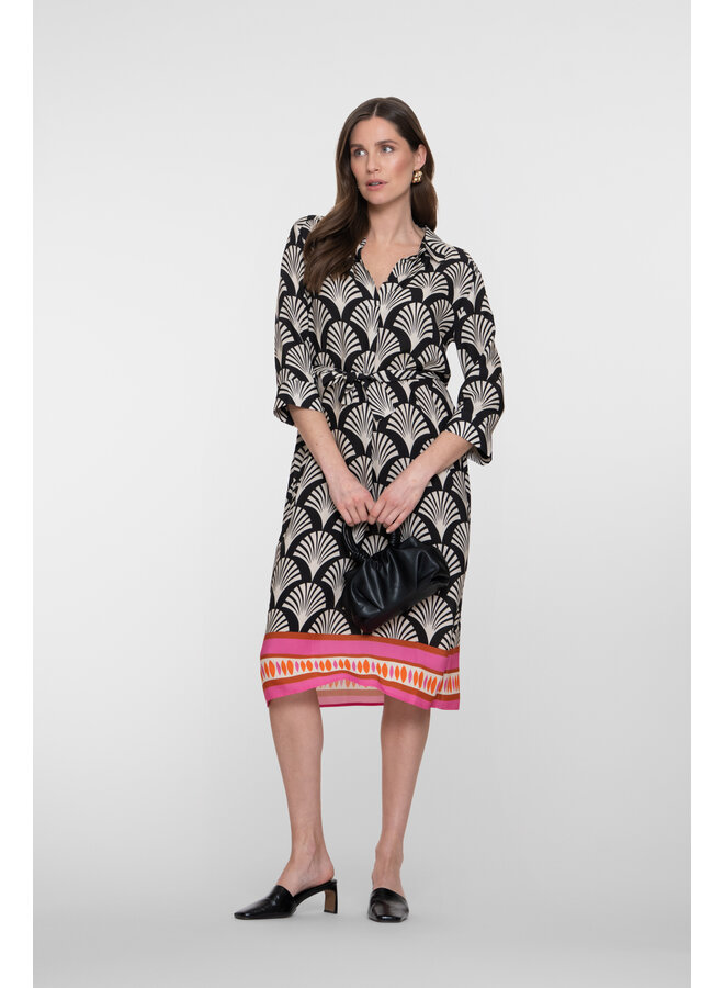 67402-20 999 Geisha dress black/pink