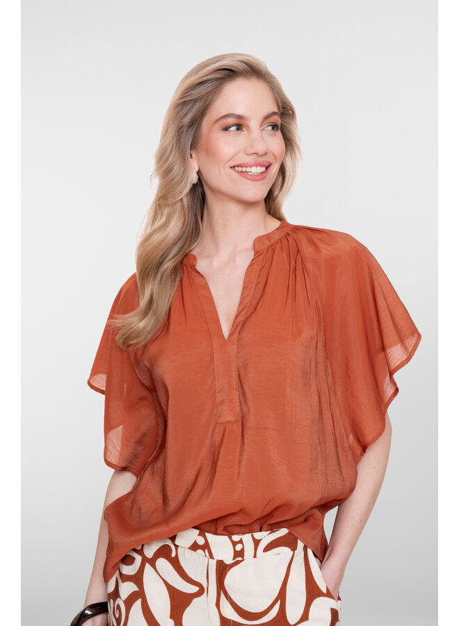 63345-45 202 Geisha Top bat sleeve ginger