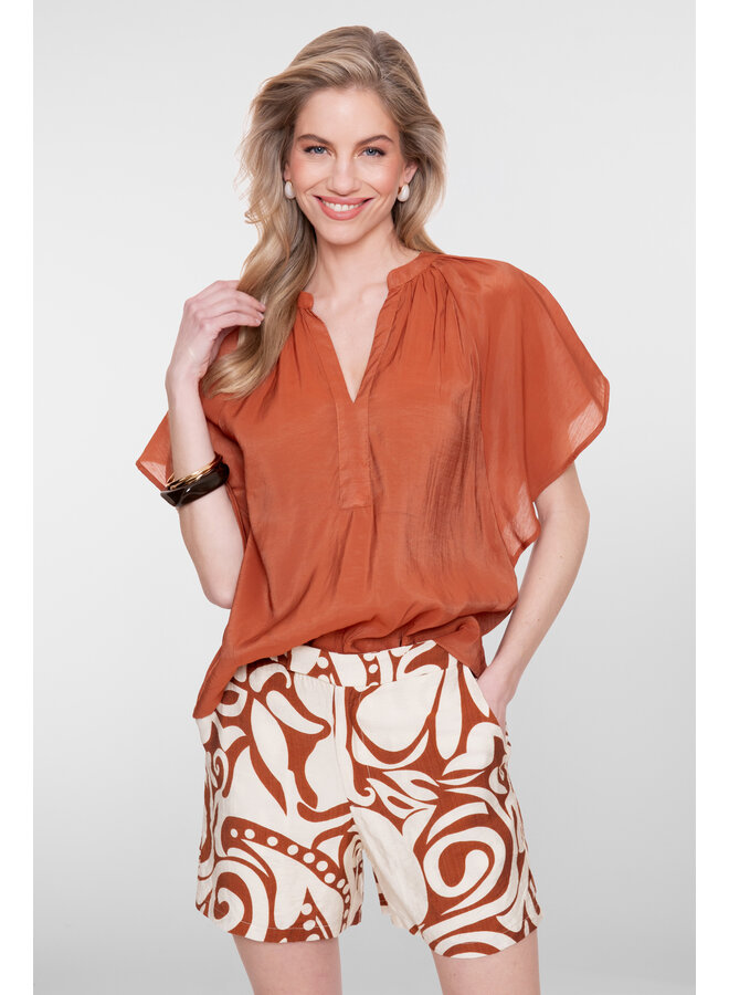 63345-45 202 Geisha Top bat sleeve ginger