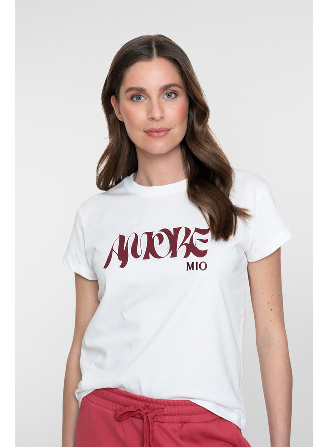 62353-24 010 Geisha T-shirt "amore" off-white/port