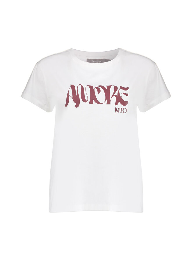 62353-24 010 Geisha T-shirt "amore" off-white/port