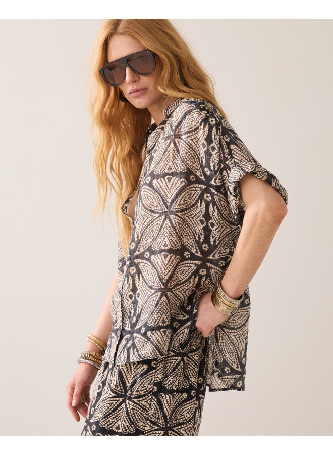 2s3498-12447 990 Summum Blouse Ethnic print black