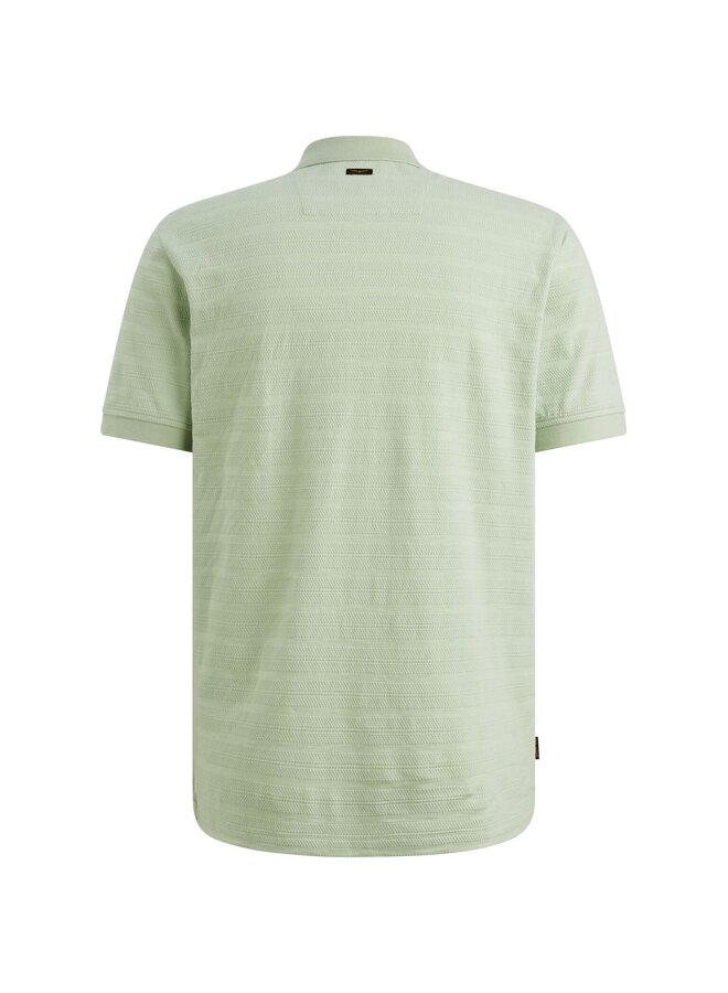 PPSS2604854 6168 PME Legend Short sleeve polo jacquard jersey stripe Cameo Green