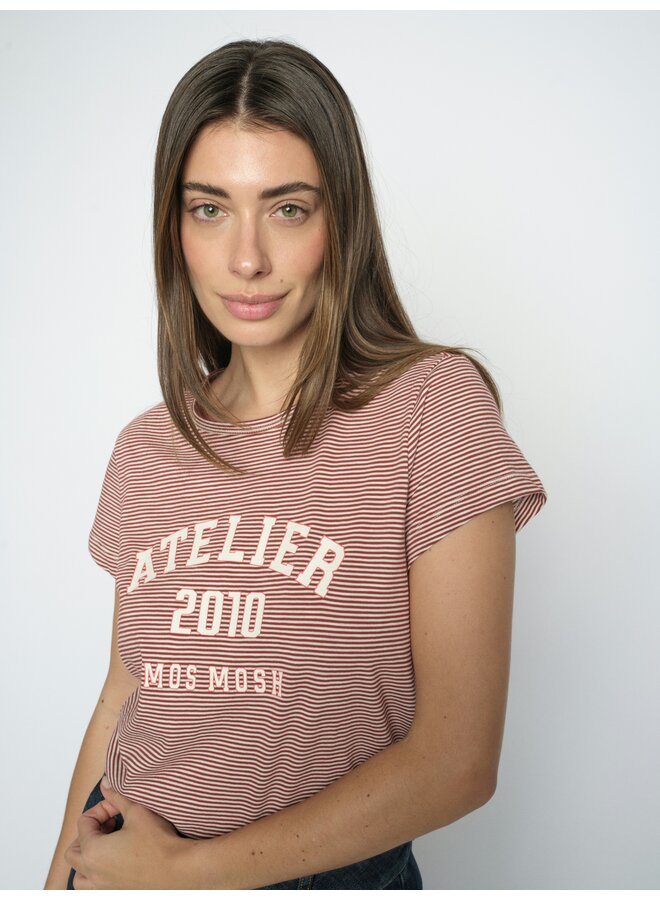 178960 272 Mos Mosh MMCamp O-SS Stripe Tee Cowhide