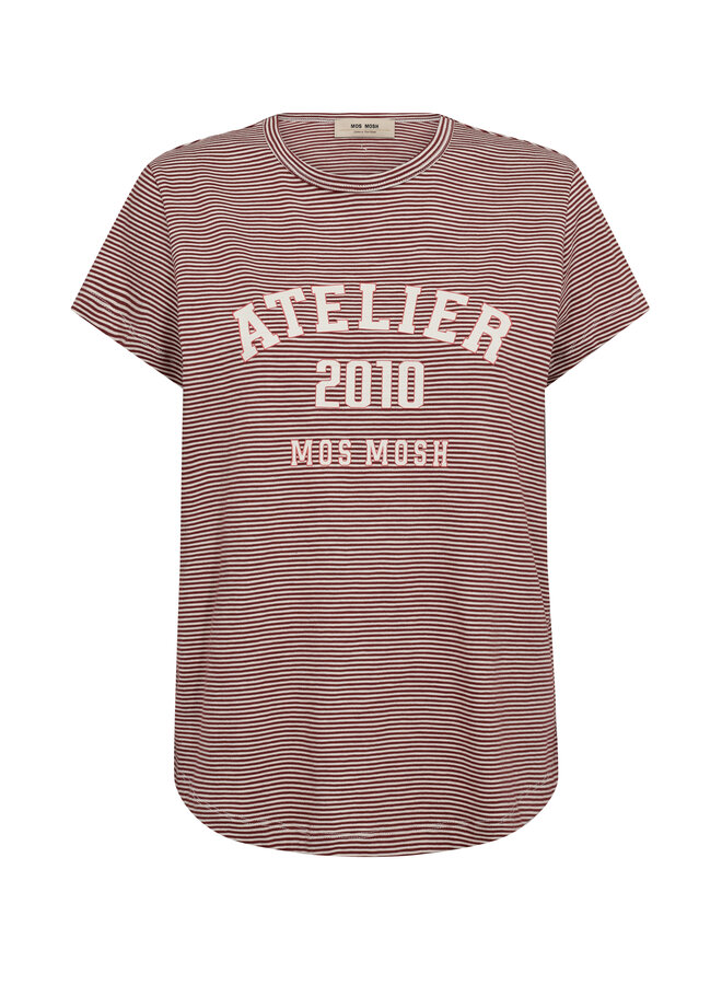 178960 272 Mos Mosh MMCamp O-SS Stripe Tee Cowhide