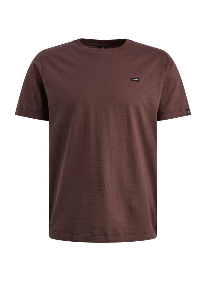 VTSS2605552 4090 Vanguard Short sleeve r-neck mercerised melange stripe Catawba Grape