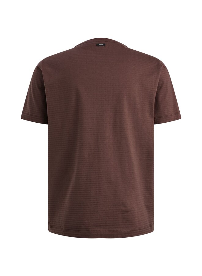 VTSS2605552 4090 Vanguard Short sleeve r-neck mercerised melange stripe Catawba Grape