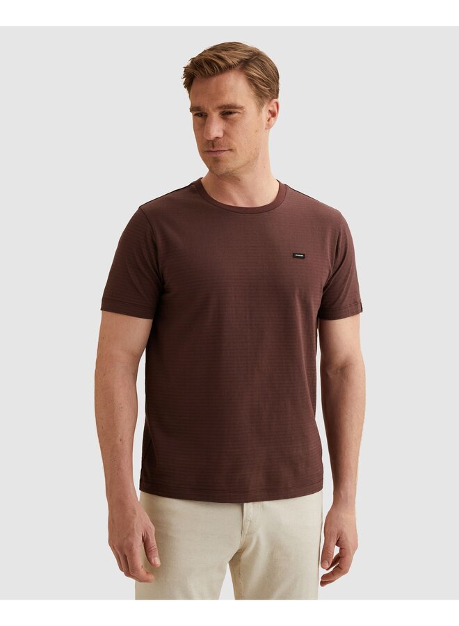 VTSS2605552 4090 Vanguard Short sleeve r-neck mercerised melange stripe Catawba Grape