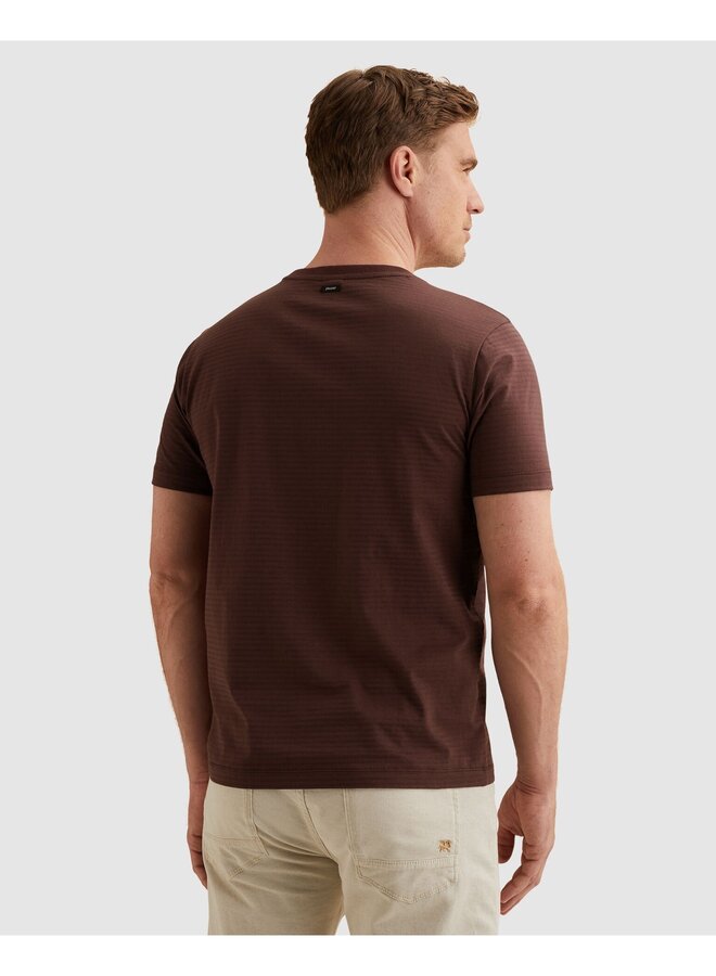 VTSS2605552 4090 Vanguard Short sleeve r-neck mercerised melange stripe Catawba Grape