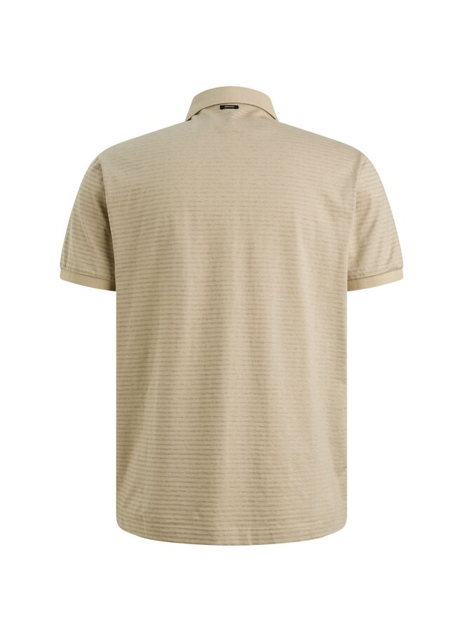 VPSS2605882 8265 Vanguard Short sleeve polo mercerised melange stripe Pure Cashmere